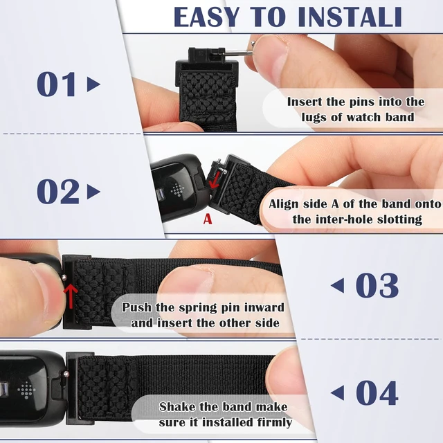 Alt view image 6 of 7 - Compatible with Fitbit Inspire 3/Inpsire 2/Inspire/Inpsire HR/Ace 2/Ace 3 Watch Bands, Elastic Adjustable Replacement Wristband Women Men Stretchy Soft Sport Nylon Loop Straps