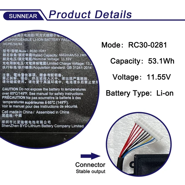 Alt view image 2 of 6 - RC30-0281 RZ09-0327 Laptop Battery for Razer Blade Stealth 13.3 2019(8565u) RC30-0281 RZ09-0327 Laptop Battery for Razer Blade Stealth 13.3 2019(8565u)