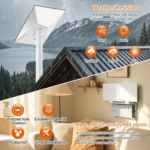 Alt view image 4 of 7 - 2-in-1 Starlink Mount Gen 3 Gen 4 V4 Dish Roof Adapter with Router Wall Mount Bracket Heavy Duty Adjustable Pole Mount Base Kit for Starlink Standard Satellite Dish Complete Installation Accessories