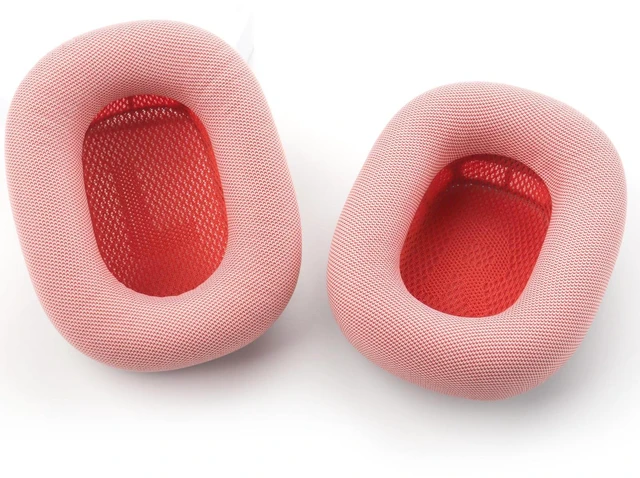 Alt view image 6 of 7 - Replacement Ear Cushions for AirPods Max Headphones AirPod Max Ear Cushions Ear Pads Covers Comfort Protein Leather Noise Isolation Memory Foam Earpads (Pink)