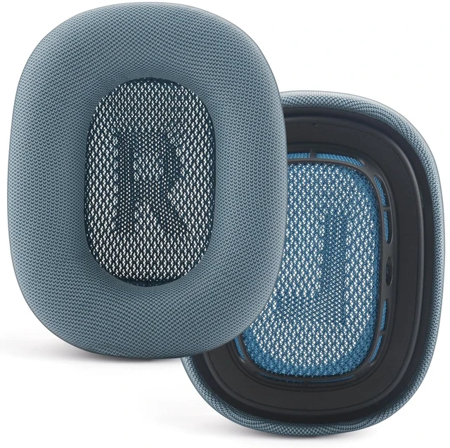 Main image of Replacement Ear Cushions for AirPods Max Headphones AirPod Max Ear Cushions Ear Pads Covers Comfort Protein Leather Noise Isolation Memory Foam Earpads (Blue)