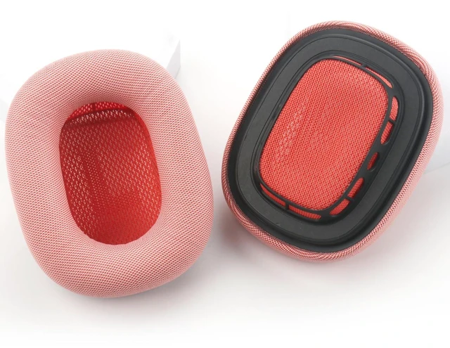 Alt view image 7 of 7 - Replacement Ear Cushions for AirPods Max Headphones AirPod Max Ear Cushions Ear Pads Covers Comfort Protein Leather Noise Isolation Memory Foam Earpads (Pink)