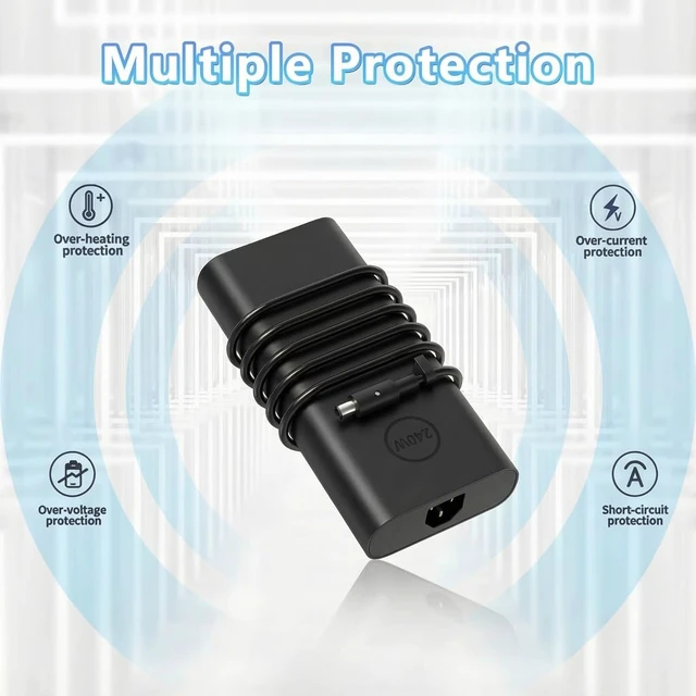 Alt view image 4 of 7 - 240W Slim AC Adapter Compatible with Dell Precision 7780 7770 7680 7670 7560 3260 3551 G16 G15 G7 G5 G3 3500 5500 7500