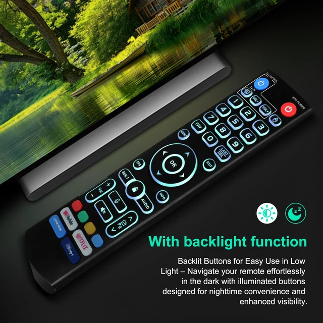 Alt view image 6 of 7 - Replacement Backlit Voice Remote Control for Vseebox V3 Pro Compatible with vSeeBox V6pro V3 Plus V5Pro V1/V2,V5/V1/V2/V1 Max,Elite,Max