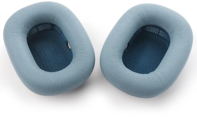 Alt view image 7 of 7 - Replacement Ear Cushions for AirPods Max Headphones AirPod Max Ear Cushions Ear Pads Covers Comfort Protein Leather Noise Isolation Memory Foam Earpads (Blue)