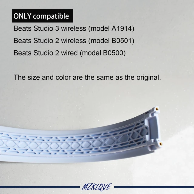Alt view image 3 of 3 - Studio 3 Headband - Replacement Parts for Beats Studio3 Wireless(A1914) & Studio 2 Wired/Wireless (B0500/B0501) Headphones (White)