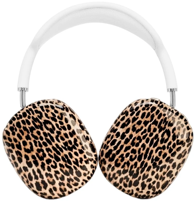 Main image of Case Cover for Apple AirPods Max/Max 2 (Leopard) TPU Cool Soft Clear Case, Leopard Earcup Cover for Women Accessories Anti-Scratch,Precise Cutout