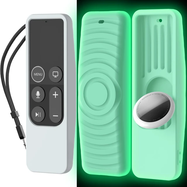 Main image of Protective Case for Apple TV 4K Siri Remote 3rd & 2nd Gen with AirTag Holder, Magnet Technology, Lanyard Included, Great Grip, Heavy Shock Absorption, Drop Protection