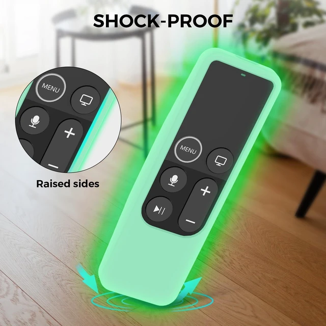 Alt view image 4 of 7 - Protective Case for Apple TV 4K Siri Remote 3rd & 2nd Gen with AirTag Holder, Magnet Technology, Lanyard Included, Great Grip, Heavy Shock Absorption, Drop Protection