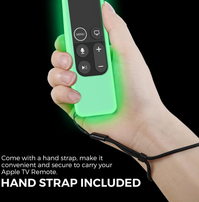 Alt view image 5 of 7 - Protective Case for Apple TV 4K Siri Remote 3rd & 2nd Gen with AirTag Holder, Magnet Technology, Lanyard Included, Great Grip, Heavy Shock Absorption, Drop Protection