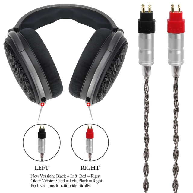 Alt view image 3 of 6 - Apollo 4.4mm Balanced Cable for Sennheiser HD600, HD 650, HD 660S2 Also Fits HD 6XX, HD660S, HD58X, 6N OCC 8-Strand Copper, 1.5 m (4.9 ft), PVC Jacket, Color-Coded Left/Right