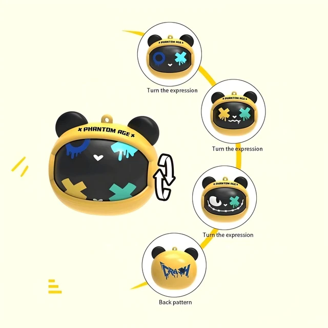 Alt view image 2 of 7 - Kids Wireless Earbuds with Rotating Chaging Case Wireless Bluetooth Earbuds for Kids, Kid Ear Buds with Mic, 88dB Safe Volume, Earphones Earpods in-Ear for Android iOS Cell Phone Laptop, Bear