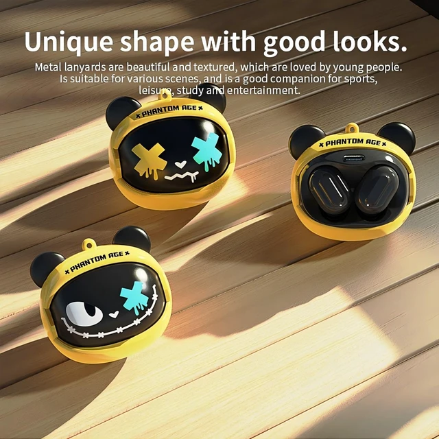 Alt view image 7 of 7 - Kids Wireless Earbuds with Rotating Chaging Case Wireless Bluetooth Earbuds for Kids, Kid Ear Buds with Mic, 88dB Safe Volume, Earphones Earpods in-Ear for Android iOS Cell Phone Laptop, Bear