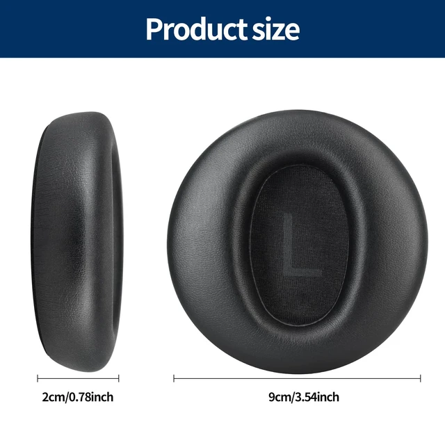 Alt view image 7 of 7 - Headphones Replacement Ear Pads for Wyze Noise Cancelling Over Ear Headphones Ear Cushions Cover Repair Part (Black)