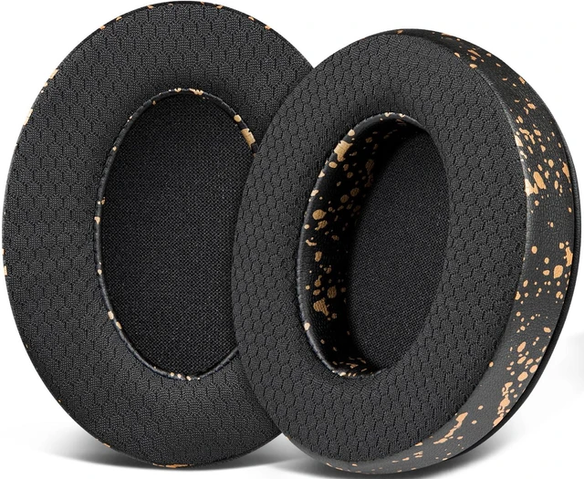 Main image of Mesh Earpads for HyperX Cloud (2/3/3S/1/Pro) - Black Gold Also for Cloud (Flight/Flight2/Stinger/Stinger2/Stinger 2 Core/Core), CloudX (Stinger/Flight) Headset