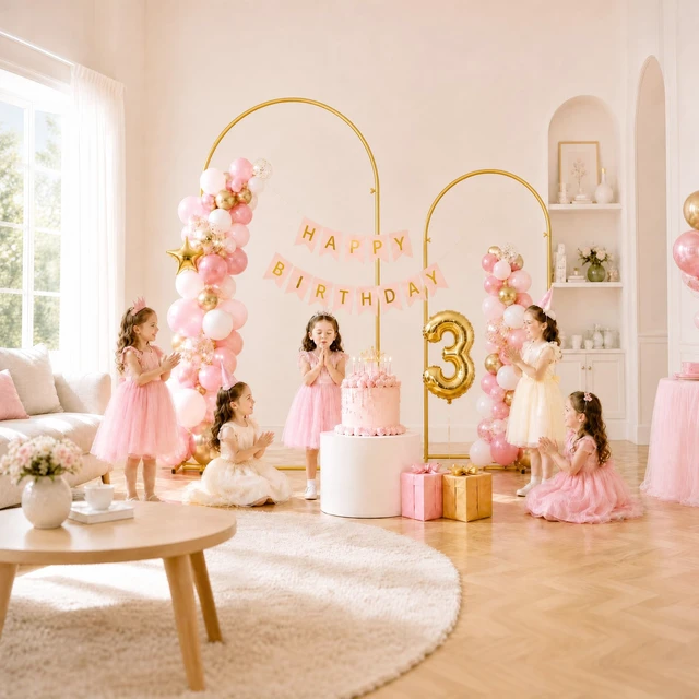 Alt view image 2 of 7 - 2 Pack Gold Metal Arch Backdrop Stand(7.2FT/6FT),Easy-Install Balloon Arch Birthday backdrop arch,Metal Arch Frames for Wedding Baby Shower Graduation Party and Garland Decorations