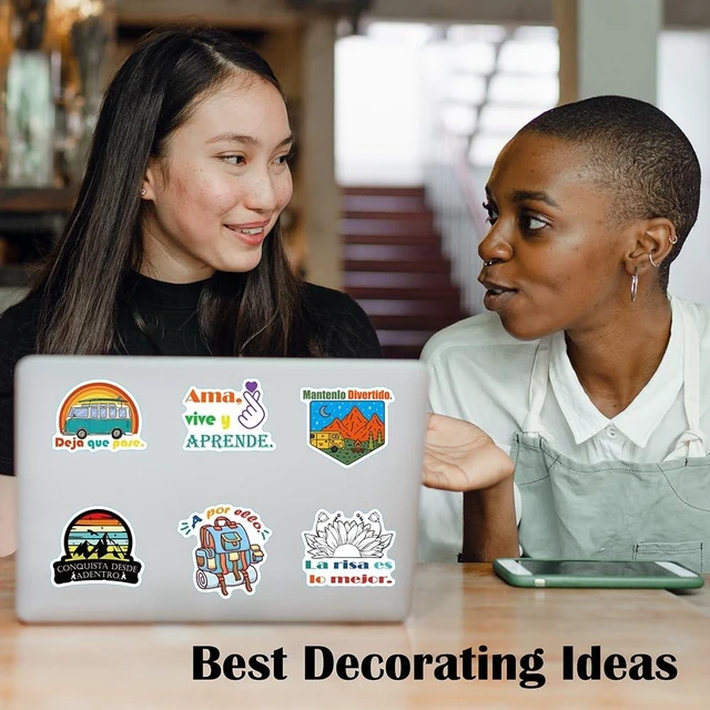 Alt view image 3 of 7 - 300pcs Spanish Inspirational Stickers for Teens Adults Teachers Motivational Decals Positive Vision Board Stickers for Journaling Scrapbook,Water Bottles, Laptop Reward Sticker