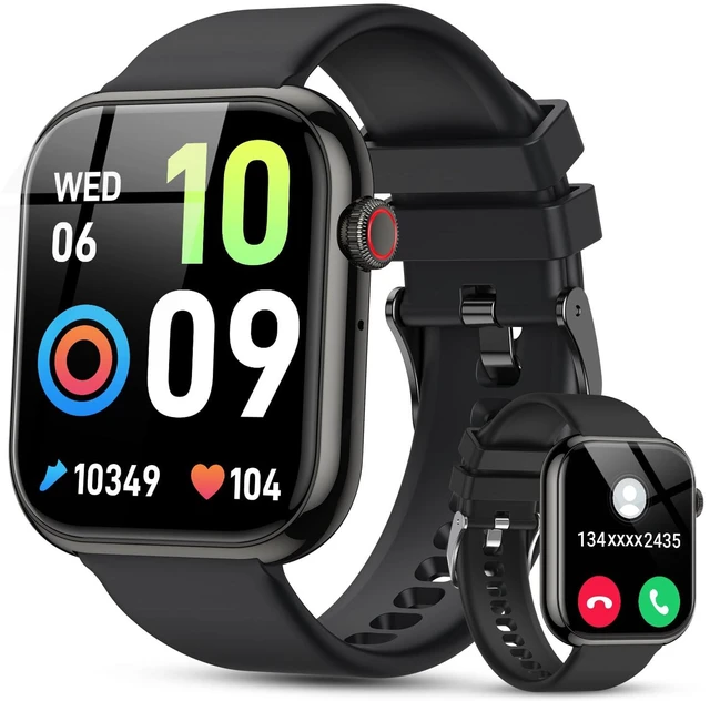Main image of Smart Watch for Men Women Fitness: Bluetooth Call 1.85" HD Touchscreen Smartwatch IP68 Waterproof 130+ Sport Modes Running Tracker Heart Rate Sleep Monitor Pedometer Music Control for Android iPhone