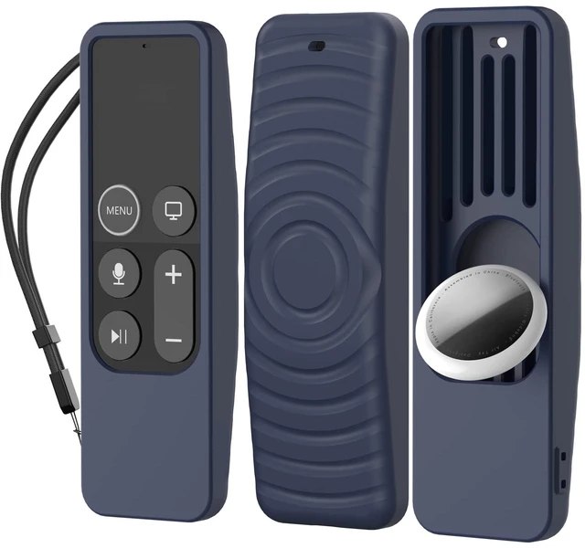 Main image of Protective Case for Apple TV 4K Siri Remote 3rd & 2nd Gen with AirTag Holder, Magnet Technology, Lanyard Included, Great Grip, Heavy Shock Absorption, Drop Protection