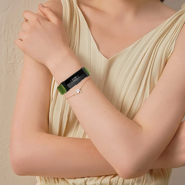 Alt view image 7 of 7 - Elastic Watch Band Compatible with Fitbit Inspire /3/2/HR/Ace 2/3, Soft Nylon Sport Wristband Replacement Straps For Women & Men