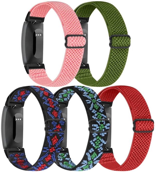 Main image of Elastic Watch Band Compatible with Fitbit Inspire /3/2/HR/Ace 2/3, Soft Nylon Sport Wristband Replacement Straps For Women & Men