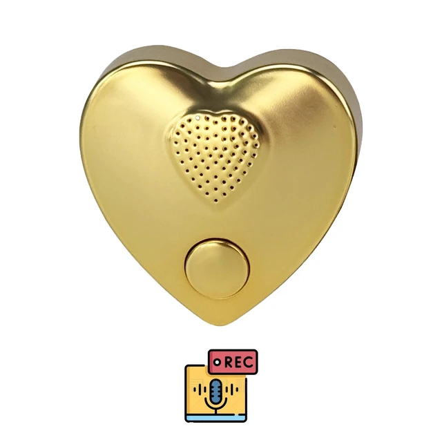 Alt view image 2 of 7 - 350s Voice Box Recordable Presents Button Sound Box for Stuffed Animals, Voice Recorder for Mother's Day Valentine Christmas Plush Toy,Manual DIY Creative Sound Present for Boys Girls (Gold)