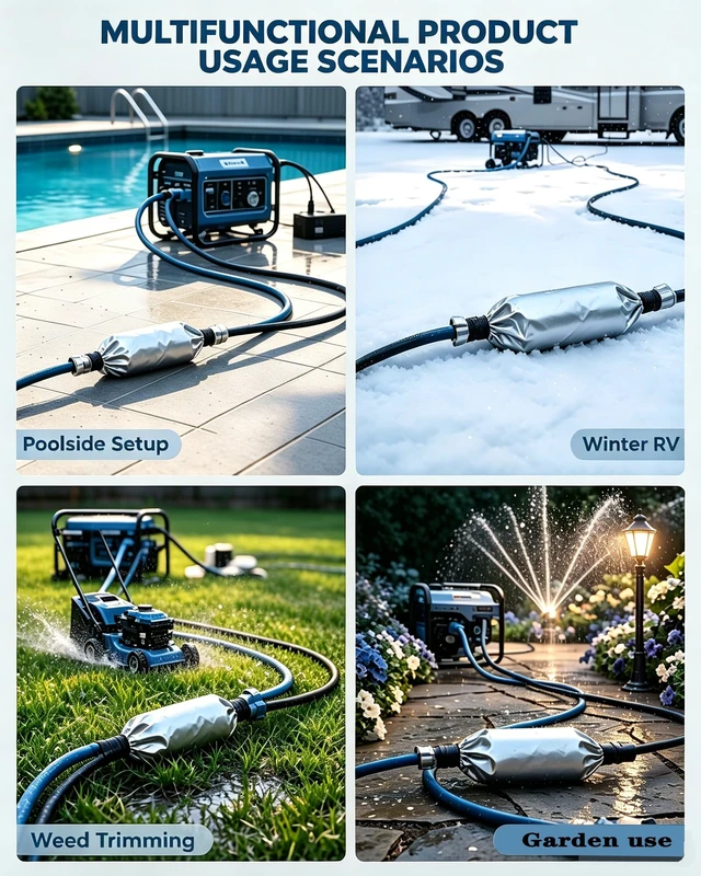 Alt view image 2 of 6 - Outdoor Waterproof Extension Cord Cover,Rv Cord Protector Waterproof 3 Pack Silver,Uv-Resistant Outdoor Extension Cord Safety Cover for Rv Lawn Garden Holiday Decoration Light Plug