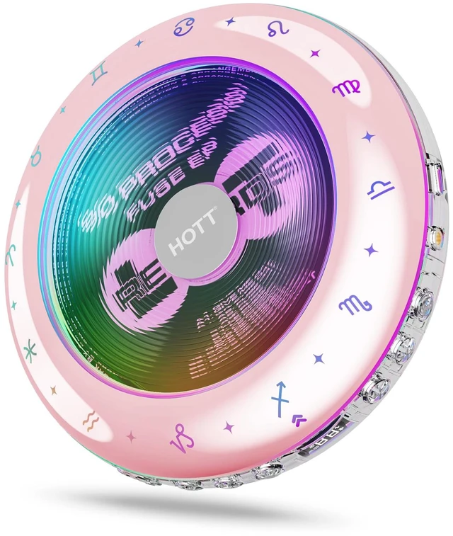 Main image of HOTT C901 Portable CD Playerwith Bluetooth 5.3 Anti Skipping cd Player Kpop Album CD Players 1800mAh Rechargeable, TF Card Support 12 Astrology Signs & RGB Light