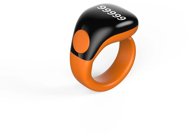 Main image of Smart Tasbih Zikr Ring,Adjustable Counter, 3 Sizes (18,20,22mm) Muslim Digital Azan Alarm Clock,APP Support Digital Counter Prayer Reminder Rings, Waterproof 5 Digit Finger Counter zikr Ring(Yellow)