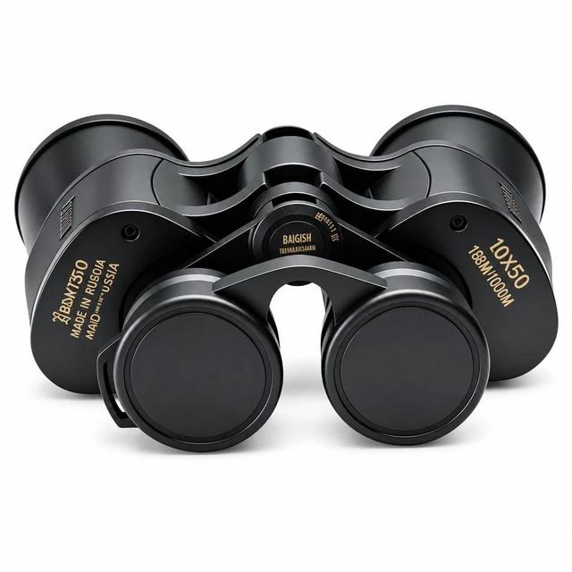 Alt view image 2 of 7 - 10x50 Porro Prism Binoculars for Adults, BAK4 FMC Optics, 20mm Large Eyepiece, Easy Focus, for Bird Watching, Concerts, Sports, Travel, Hiking, Teens 14+