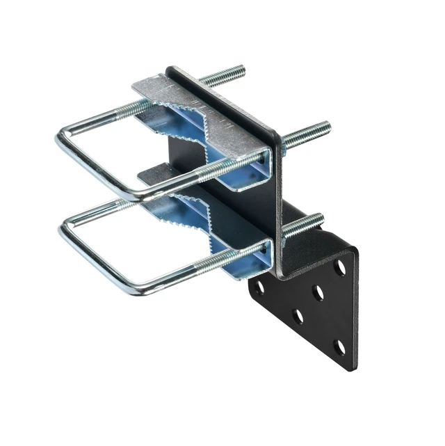 Alt view image 5 of 6 - Pole Mount Bracket with Clamp U-Bolts, Without Pole Antenna Mount Hardware Accessories for Outdoor Antenna Installation on Walls, Eaves, or Pole