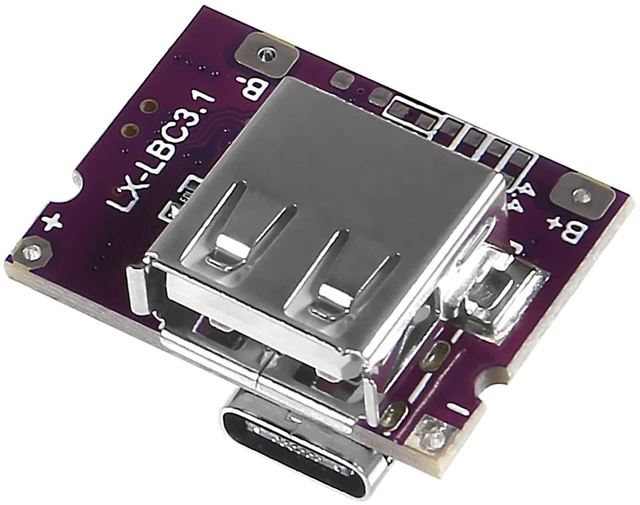Alt view image 5 of 6 - 6PCS Type-C USB 5V 3.1A Boost Converter Step-Up Power Module IP5310 Mobile Power Bank Accessories with Switch LED Indicator