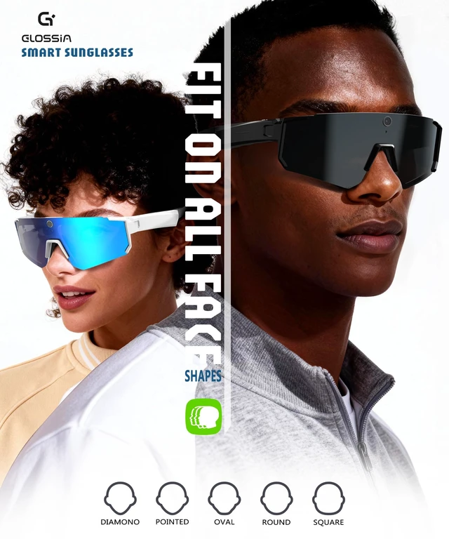 Alt view image 4 of 7 - AI Smart Glasses with Camera 4K, Video Recording Glasses with Camera, Polarized Sports Sunglasses with EIS Stabilization, Dual Mic Noise Canceling, IP66, ChatGPT Enabled