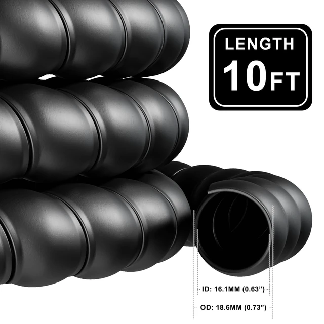 Alt view image 2 of 6 - Hydraulic Hose Protector, 1/2" OD x 10' Length Spiral Wrap