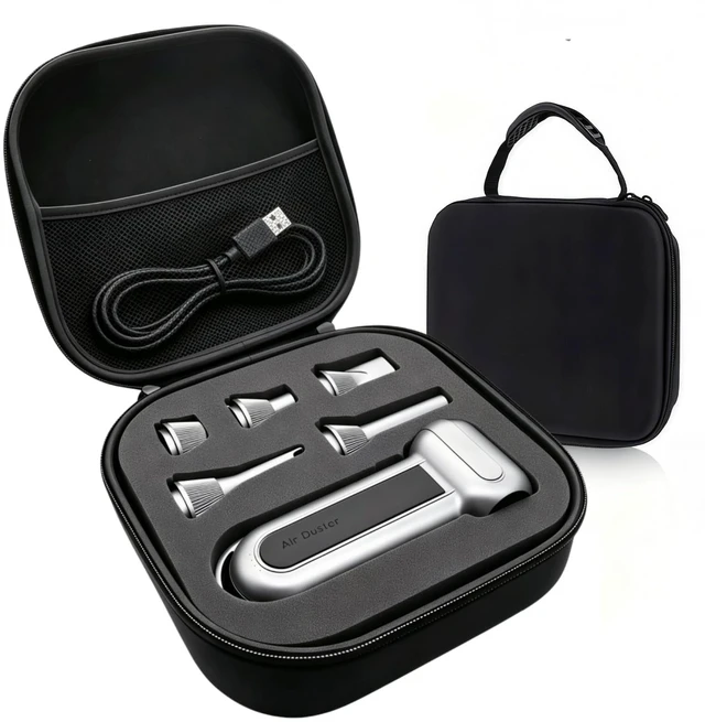 Main image of Travel Case Compatible with WOLFBOX MF100 /MF60/MF70 Compressed Air Duster - Custom Foam Organizer for Blower Tool & Accessories (Only Case) (Black)