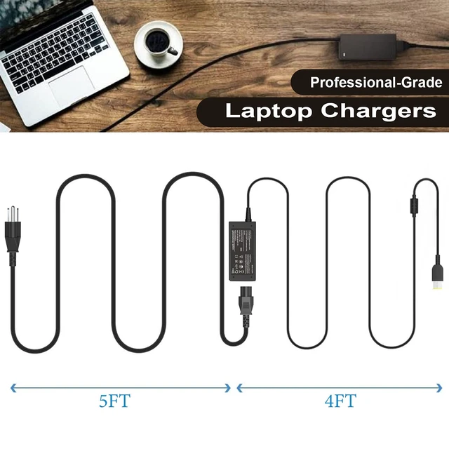 Alt view image 7 of 7 - 65W Laptop Charger for Lenovo ThinkPad X1 X270 X240 X240S X250 T470 T450S T440 T440S T460S T460 T450 T440P T540P T470S T431S T560 T570 T550 E570 E560 E550 E540 G50-45 G50-80 Power Supply