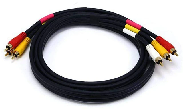 Main image of 6ft Triple RCA Stereo Video Dubbing Composite Cable (3 x RG59U)