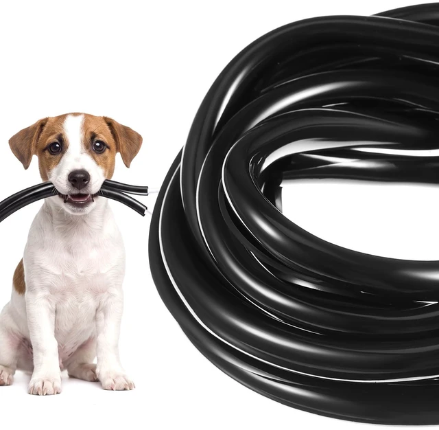 Main image of 30 ft Cord Protector for Dogs and Cats, 2 mm Thick 1/2 Inch, Black PVC Electric Wire Cover Cords Protector for USB, Charger, TV Wires,Bite Resistant Wire Protector for Cats, Dogs, Rabbits
