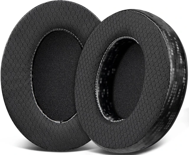 Main image of Mesh Earpads for HyperX Cloud (2/3/3S/1/Pro) - Black Square Also for Cloud (Flight/Flight2/Stinger/Stinger2/Stinger 2 Core/Core), CloudX (Stinger/Flight) Headset