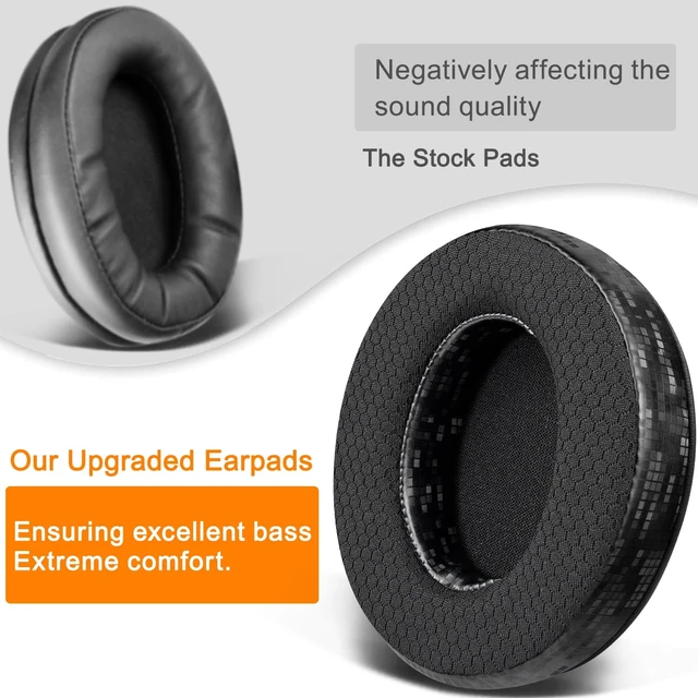 Alt view image 5 of 5 - Mesh Earpads for HyperX Cloud (2/3/3S/1/Pro) - Black Square Also for Cloud (Flight/Flight2/Stinger/Stinger2/Stinger 2 Core/Core), CloudX (Stinger/Flight) Headset