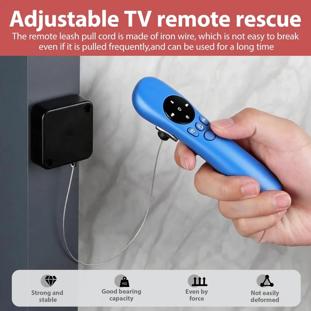 Alt view image 4 of 6 - 4 Pack Retractable Remote Control Tether, Cable Security Lanyard 6.5 Ft Retractable Cable, Adjustable Length, Strong Clasp Lock, For TV Remotes Tablets Controllers