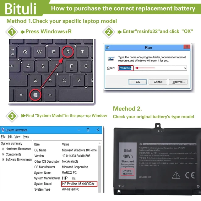 Alt view image 4 of 7 - JK6Y6 Replacement Battery for Dell 14 5000 5300 5301 5401 5402 5408 5409 5501 5508 5509 5400 5406 7405 7300 7306 7500 7506 2-in-1 Silver Series Latitude 3410 3510 Vostro 5301 40Wh