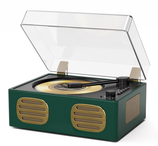 Main image of CD Player with Built-in Speaker Portable CD Players with Bluetooth Output/Input USB Playback Headphone Jack with Remote Control, LED Screen Rechargeable Small CD Player Green