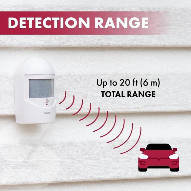 Alt view image 4 of 7 - Driveway Alert, Wireless Motion Detector Sensor System with Driveway Alert, Weatherproof for Outdoor Security