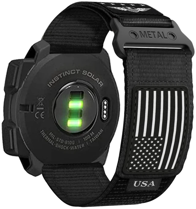 Main image of Nylon Bands Stars-Stripes Flag Design for Garmin Instinct 3/2 Breathable Wristband for Garmin Instinct 2 Solar/Instinct 3 45mm/Instinct/Instinct Tactical/E 45mm/Tide/Esports
