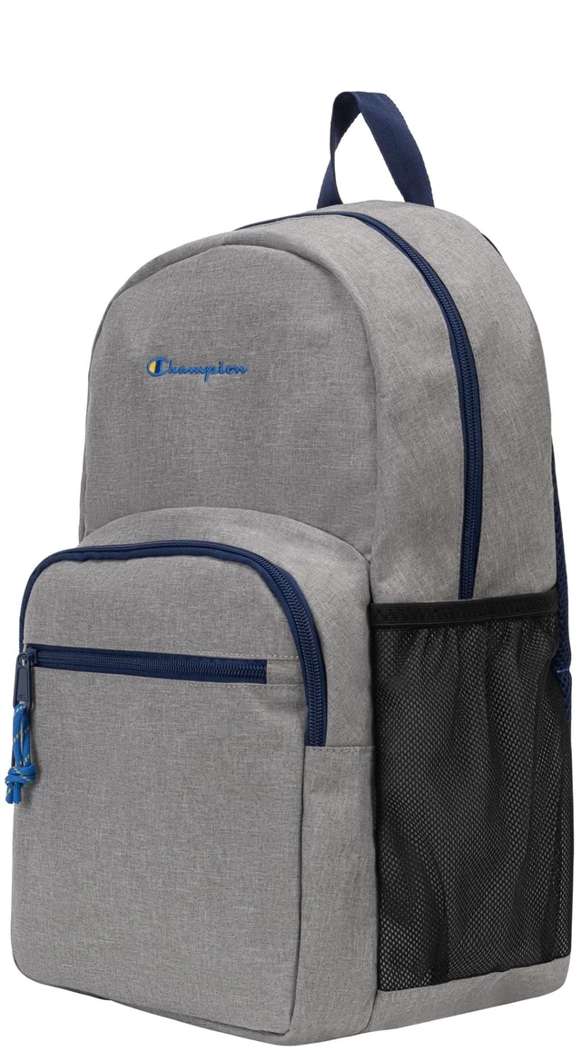 Alt view image 2 of 6 - Phase Laptop Backpack, Light Heather Grey/Blue Depths, One Size Padded Adjustable Straps and Water Bottle Pockets