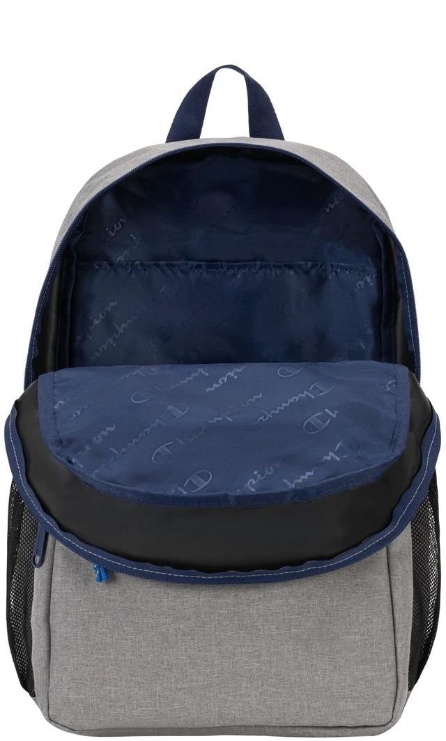 Alt view image 4 of 6 - Phase Laptop Backpack, Light Heather Grey/Blue Depths, One Size Padded Adjustable Straps and Water Bottle Pockets