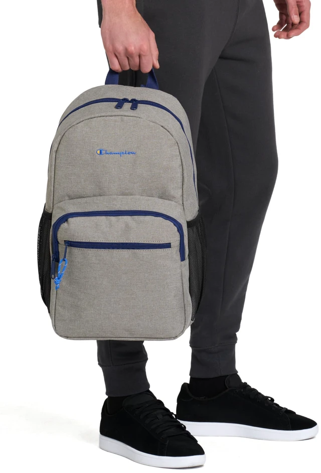 Alt view image 6 of 6 - Phase Laptop Backpack, Light Heather Grey/Blue Depths, One Size Padded Adjustable Straps and Water Bottle Pockets