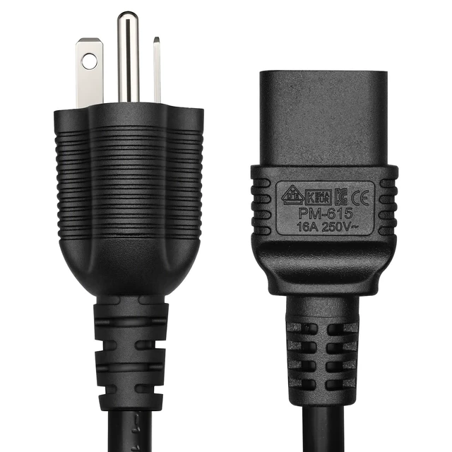 Alt view image 2 of 7 - 6FT NEMA 6-20P to IEC 320 C19 Heavy-Duty Power Cord 20A 250V, 12AWG 3-core copper SJT jacket, UL/ETL Listed, Server PDU UPS Power Cable, reinforced strain relief for data center