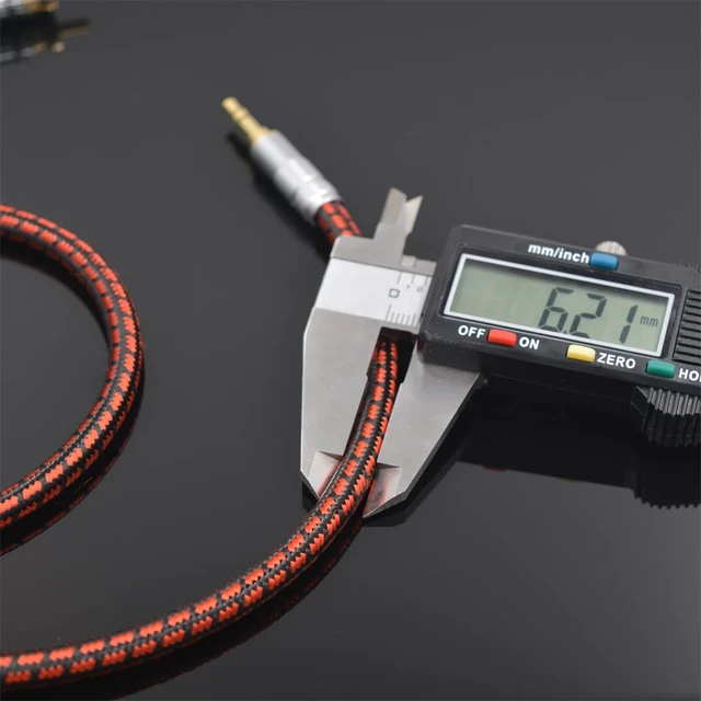 Alt view image 3 of 5 - Audiophile High Purity Copper Audio Cable 3.5mm Male to 2 RCA/Phono Male Audio Auxiliary Gold-Plated Stereo HiFi Y Splitter Adapter Cable (Straight 3.5mm to 2 RCA, 9.8ft/3m)